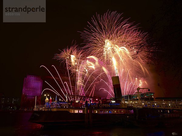 London  Hauptstadt  Brücke  Feuerwerk