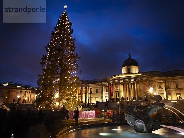 Trafalgar Square zu Weihnachten