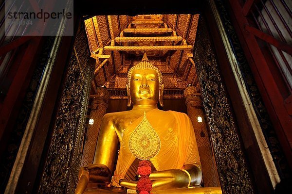 Statue  Gold  Ayuthaya  Buddha  Thailand