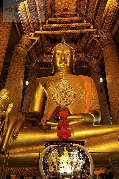 Statue  Gold  Ayuthaya  Buddha  Thailand