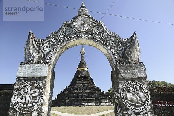 führen  Stein  Geschichte  Brücke  schnitzen  Myanmar  Pagode