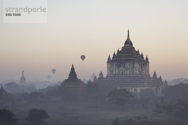 Silhouette  Sonnenaufgang  Geschichte  Ruine  Myanmar