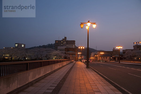 Stadtansicht  Stadtansichten  Nacht  Brücke  Honshu  Japan