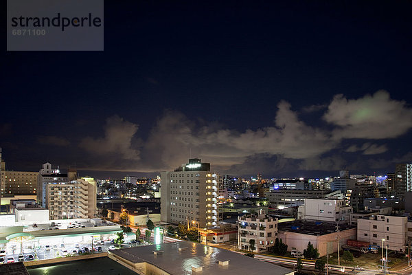 Stadtansicht  Stadtansichten  Nacht  Großstadt  Okinawa  Japan