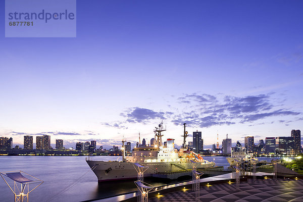 Stadtansicht Stadtansichten Hafen Tokyo Hauptstadt Honshu Japan