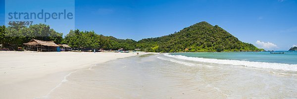 Panorama  Strand  weiß  Sand  Vollkommenheit  Südostasien  Asien  Lombok