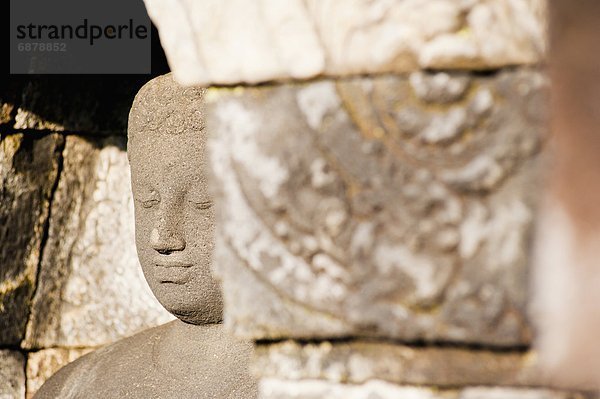 hoch  oben  nahe  Stein  Südostasien  UNESCO-Welterbe  Asien  Borobudur  Buddha  Indonesien  Java