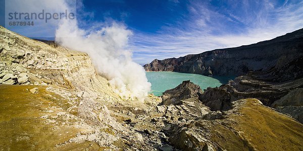 See  blau  türkis  Südostasien  Krater  Asien  Indonesien  Java