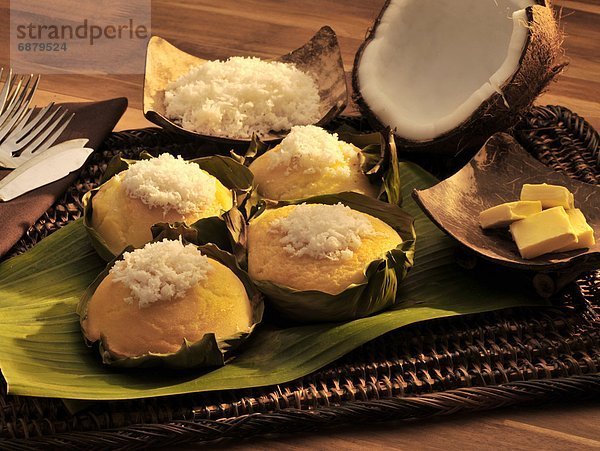 Mittagspause  Pause  Reis  Reiskorn  Kokosnuss  Philippinen  Südostasien  Asien  Pudding