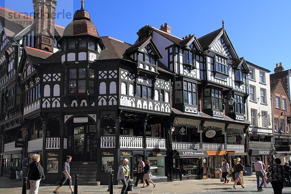 Brücke Street  Chester  Cheshire  England  Vereinigtes Königreich  Europa