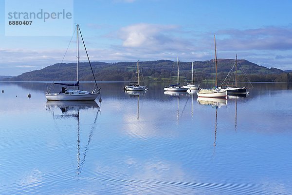 Europa  Großbritannien  Sonnenaufgang  ambleside  Windermere  Cumbria  England