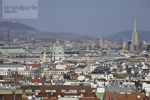 Wien  Hauptstadt  Europa  hoch  oben  Ansicht  Österreich
