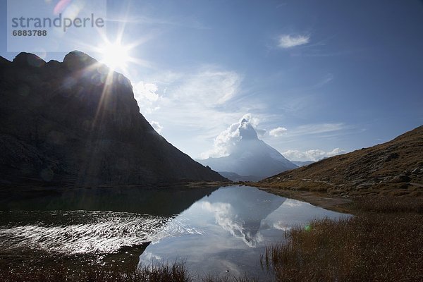 Europa Westalpen Schweiz Zermatt Kanton Wallis Schweizer Alpen