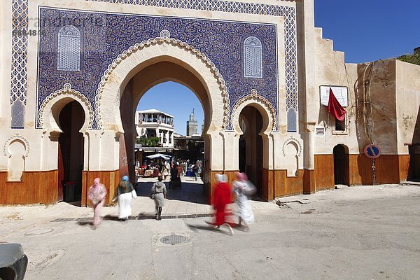 Nordafrika  Fès  Fez  blau  Eingang  Afrika  Fes  Marokko  Souk