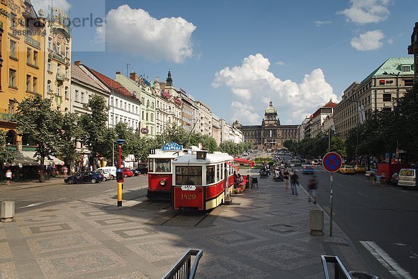 Wenzelsplatz  Prag  Tschechien  Europa