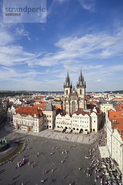 Prag  Hauptstadt  Europa  blicken  Stadt  Kirche  Tschechische Republik  Tschechien  Tyn  alt