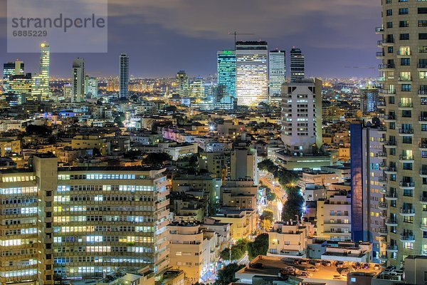 Großstadt  Ansicht  Erhöhte Ansicht  Aufsicht  heben  Naher Osten  Business  Israel  Tel Aviv