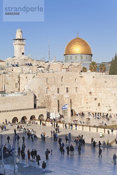 Jerusalem  Hauptstadt  Kuppel  Felsbrocken  über  Stadtplatz  Naher Osten  UNESCO-Welterbe  Judentum  Kuppelgewölbe  Israel  Viertel Menge