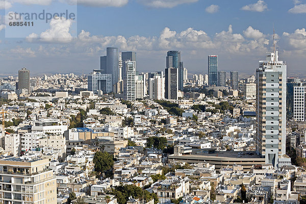 Großstadt  Ansicht  Erhöhte Ansicht  Aufsicht  heben  Naher Osten  Business  Israel  Tel Aviv