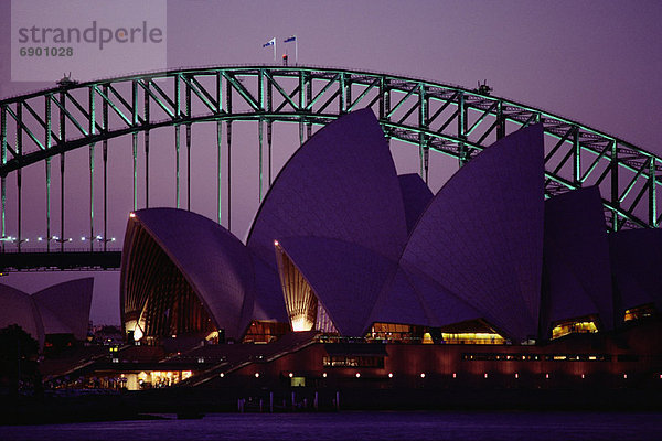 Wohnhaus Australien Abenddämmerung Oper Sydney