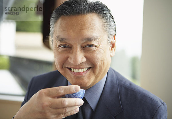 Portrait  Mann  trinken  Tee