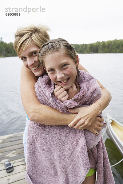 Sohn trocknen Dock Mutter - Mensch