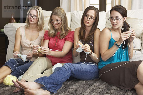 Women Knitting