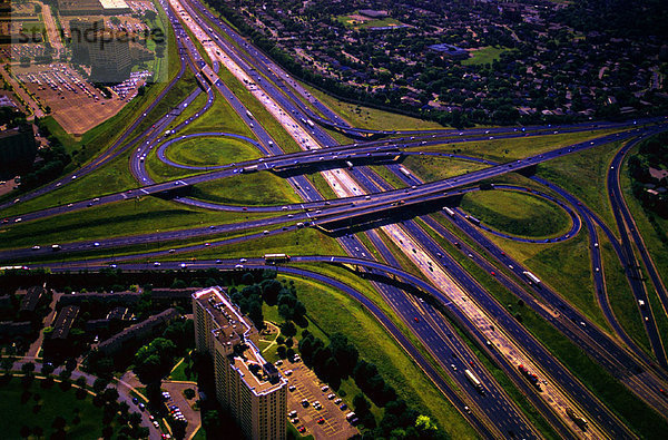 Bundesstraße  Ansicht  Luftbild  Fernsehantenne  Kanada  Toronto