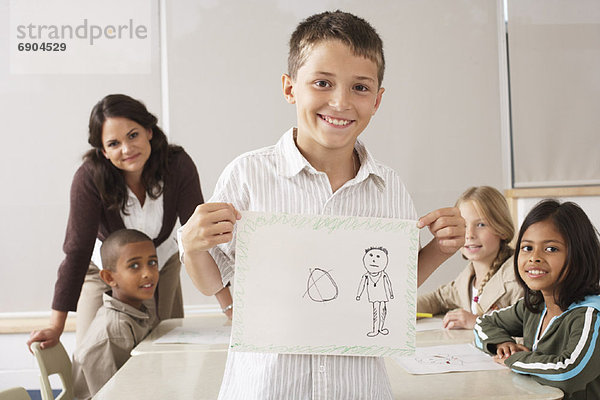 Lehrer Zeichnung Klassenzimmer Student