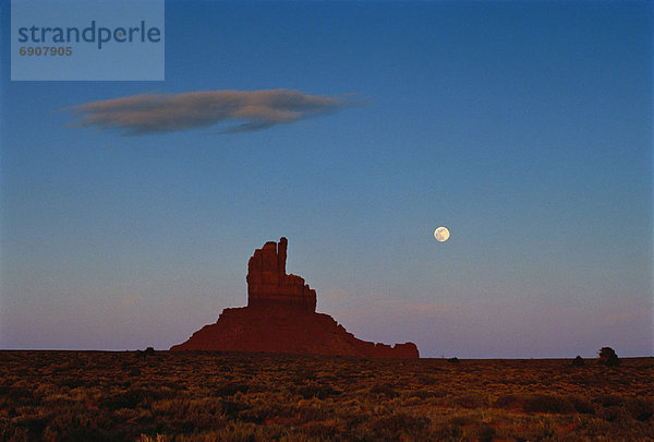 Vereinigte Staaten von Amerika  USA  Felsbrocken  Anordnung  Mond  Arizona  Draufsicht  voll  Monument Valley