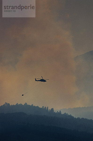 Kampf  Rauch  Wald  Feuer  Hubschrauber