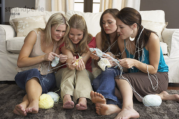 Women Knitting