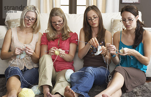 Women Knitting