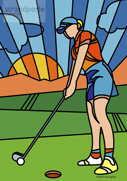 Illustration  Golfspieler