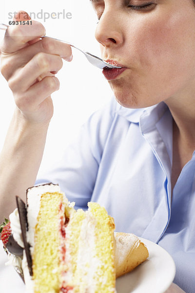 Frau Essen Kuchen