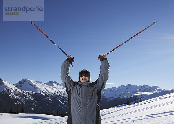 Portrait  Mann  Skisport