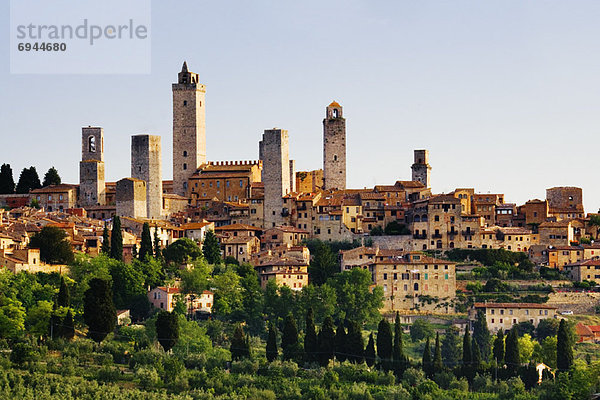 San Gimignano  Blick von Torre Grossa  Toskana  Italien