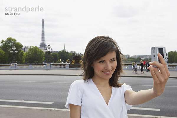 Paris  Hauptstadt  Portrait  Frankreich  Frau  nehmen  Eiffelturm  Einsamkeit