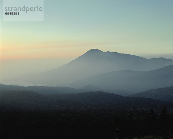 Berg  Morgen  Dunst  Wolkengebilde  Iwate  Hachimantai  Japan