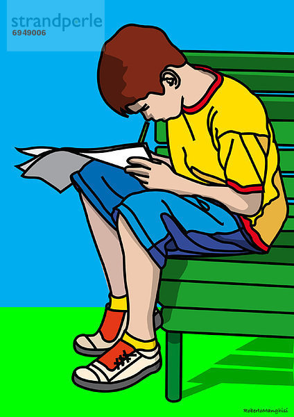 Junge - Person  Illustration  vorlesen