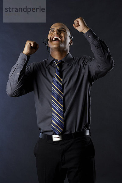 Businessman Celebrating