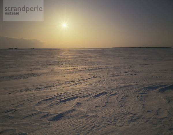 Schnee  Feld  Abenddämmerung  Hokkaido  Japan  Nemuro