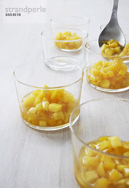 Vorbereitung  Dessert  Mango