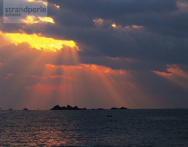 Sonnenstrahl  Honshu  Japan  Shizuoka Präfektur