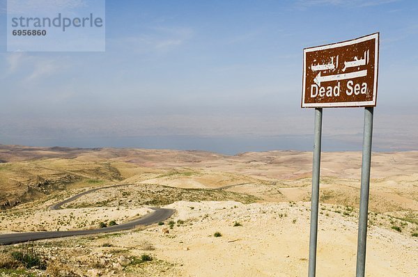 Dead Sea Road Sign  Jordan