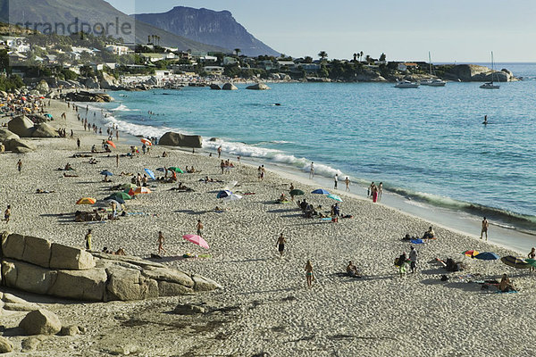 Südliches Afrika  Südafrika  Strand  Wahrzeichen  Ansicht  Sieg  Gewinn  Unabhängigkeitstag  Kapstadt