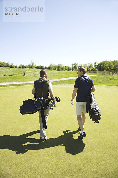 Golfer auf Putting Green