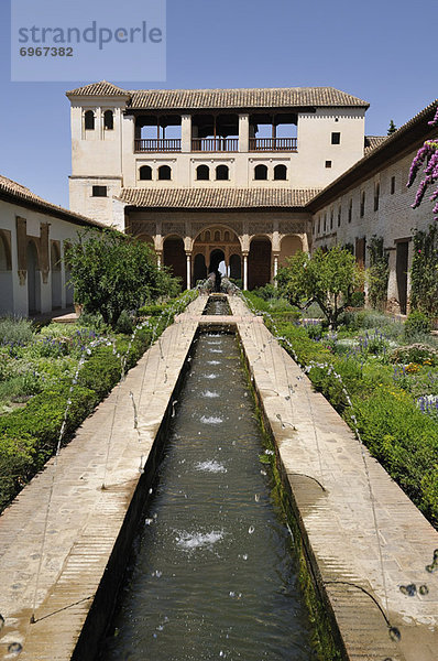 Alhambra  Granada  Palacio de Generalife  Spanien