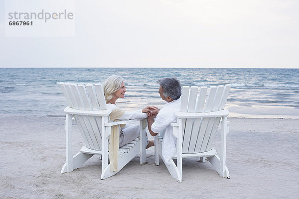 sitzend  Stuhl  Strand