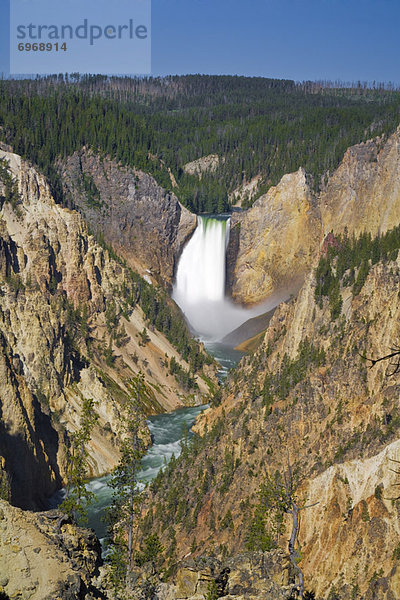 Wasserfall  Yellowstone National Park  Wyoming  USA